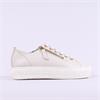Paul Green Side Zip Platform Trainer - Ivory Leather